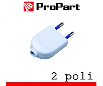 Spina 10A 2 poli polybag