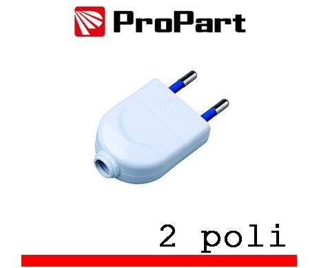 Spina 10A 2 poli polybag